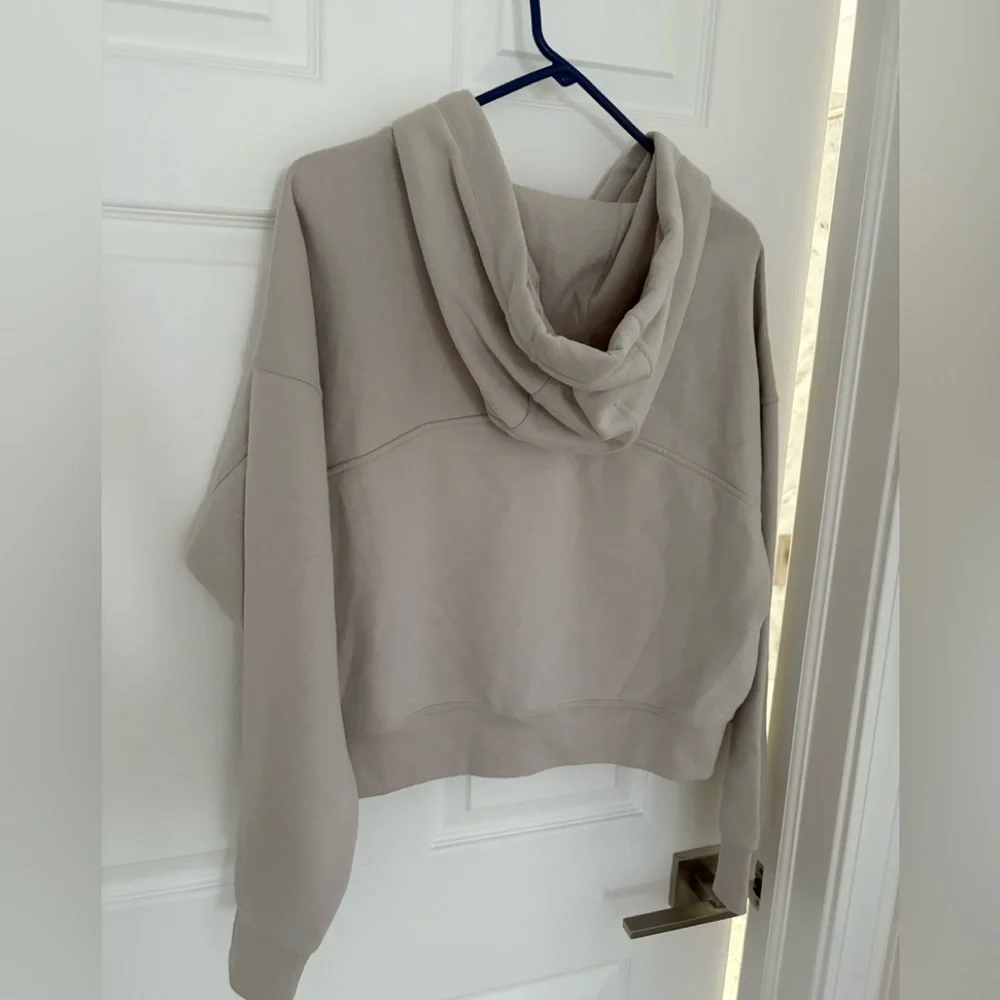 Calvin Klein Performance Cream/Beige Zip-Up Oversized Hoodie - size L - Picture 2 of 4